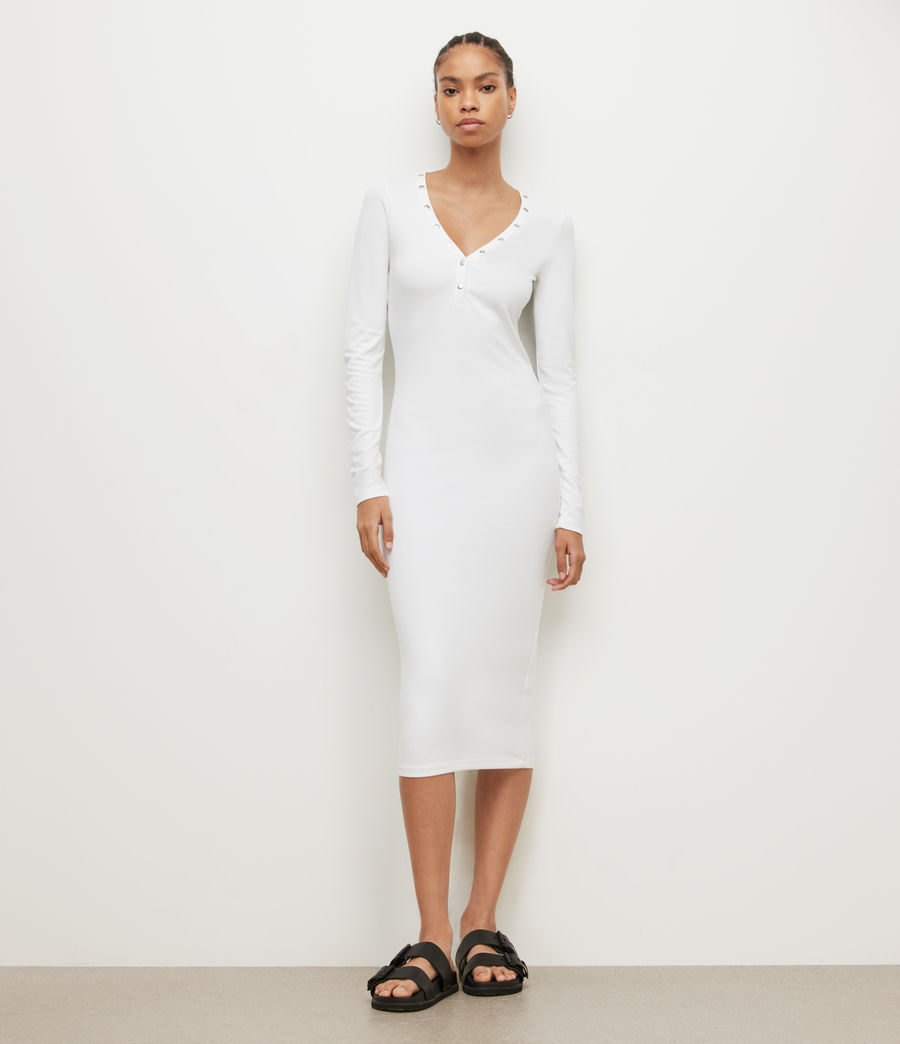 Womens Avi V-Neck Dress (white) - Image 3