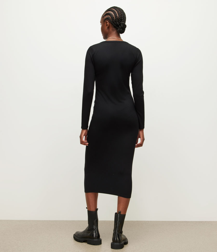Womens Avi V-Neck Dress (black) - Image 4