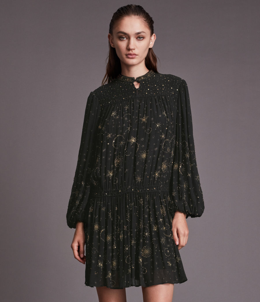 Damen Isobella Selene Verziertes Kleid (black) - Image 2