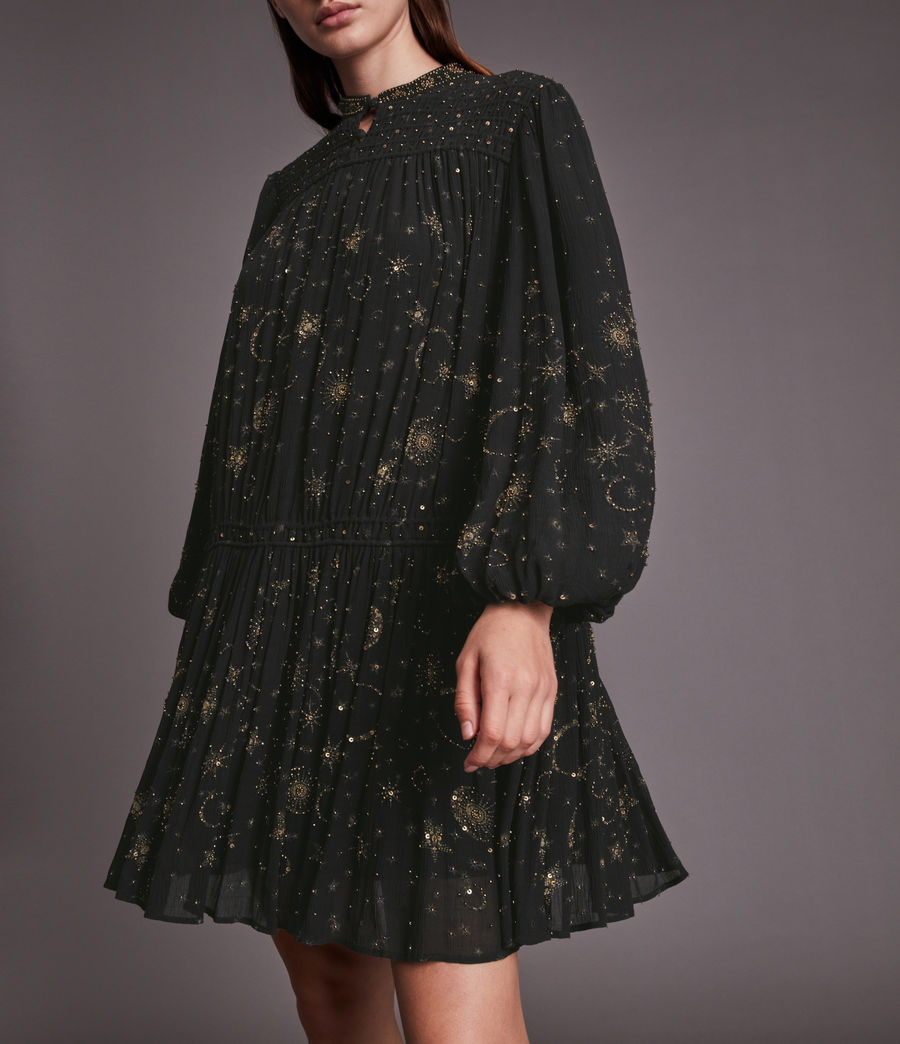 Damen Isobella Selene Verziertes Kleid (black) - Image 4