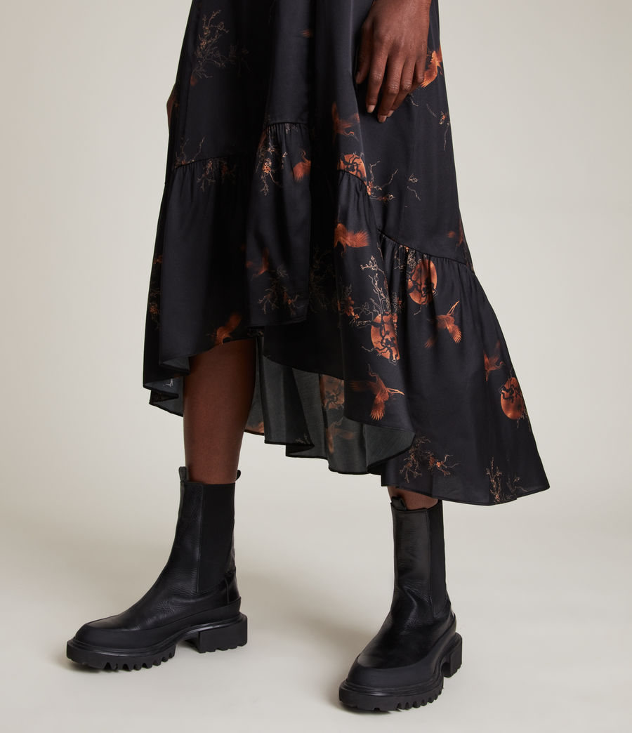 Women's Adelaide Aurora Silk Blend Dress (black) - Image 3