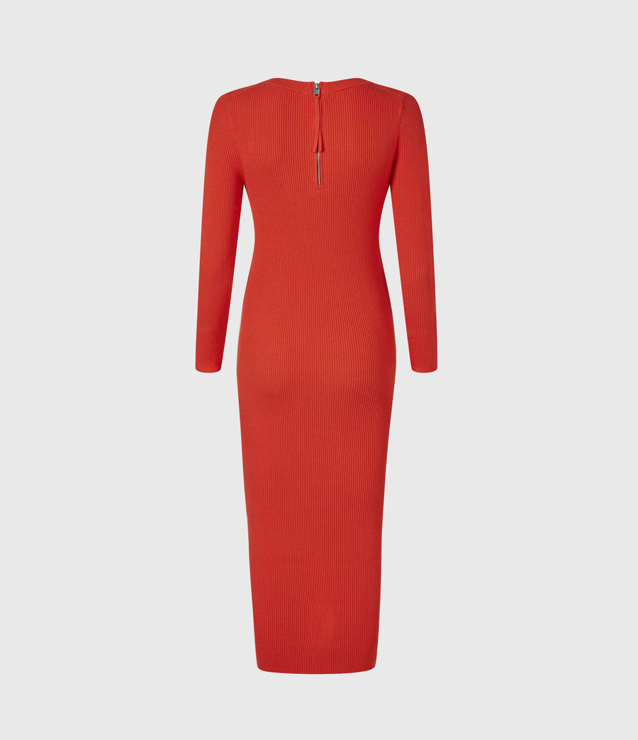 ALLSAINTS UK: Womens Bardi Rib Dress (flame_red)