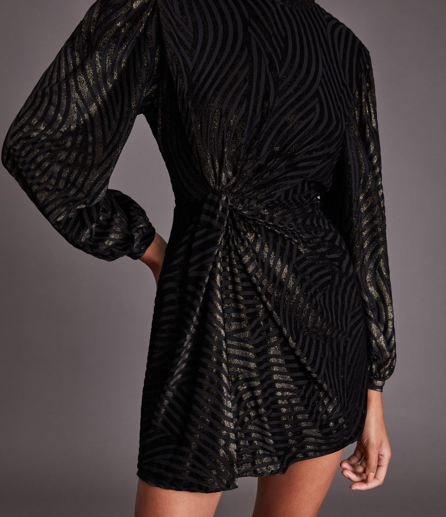 Women's Jemima Shimmer Dress (black_gold) - Image 3