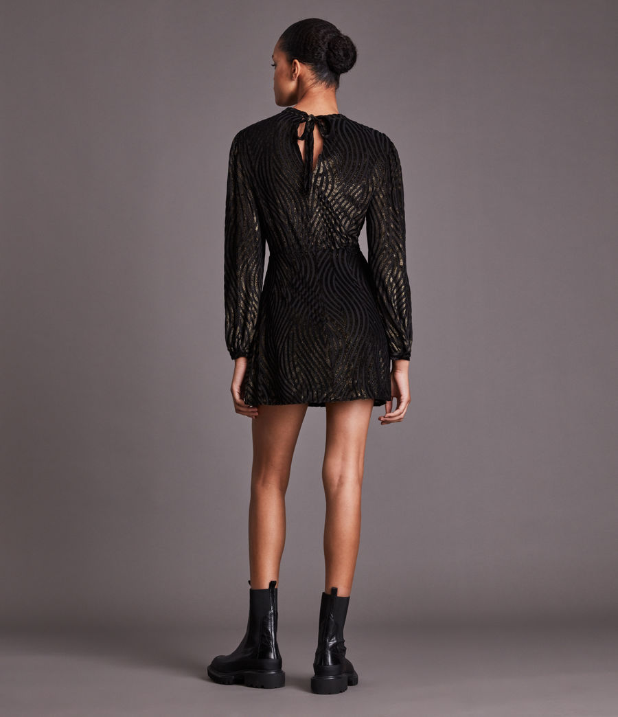 Women's Jemima Shimmer Dress (black_gold) - Image 5