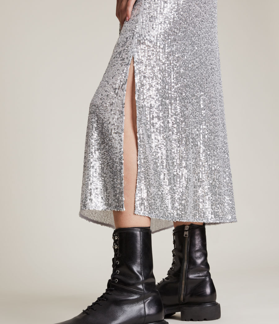 Women's Juela Sequin Dress (silver) - Image 3