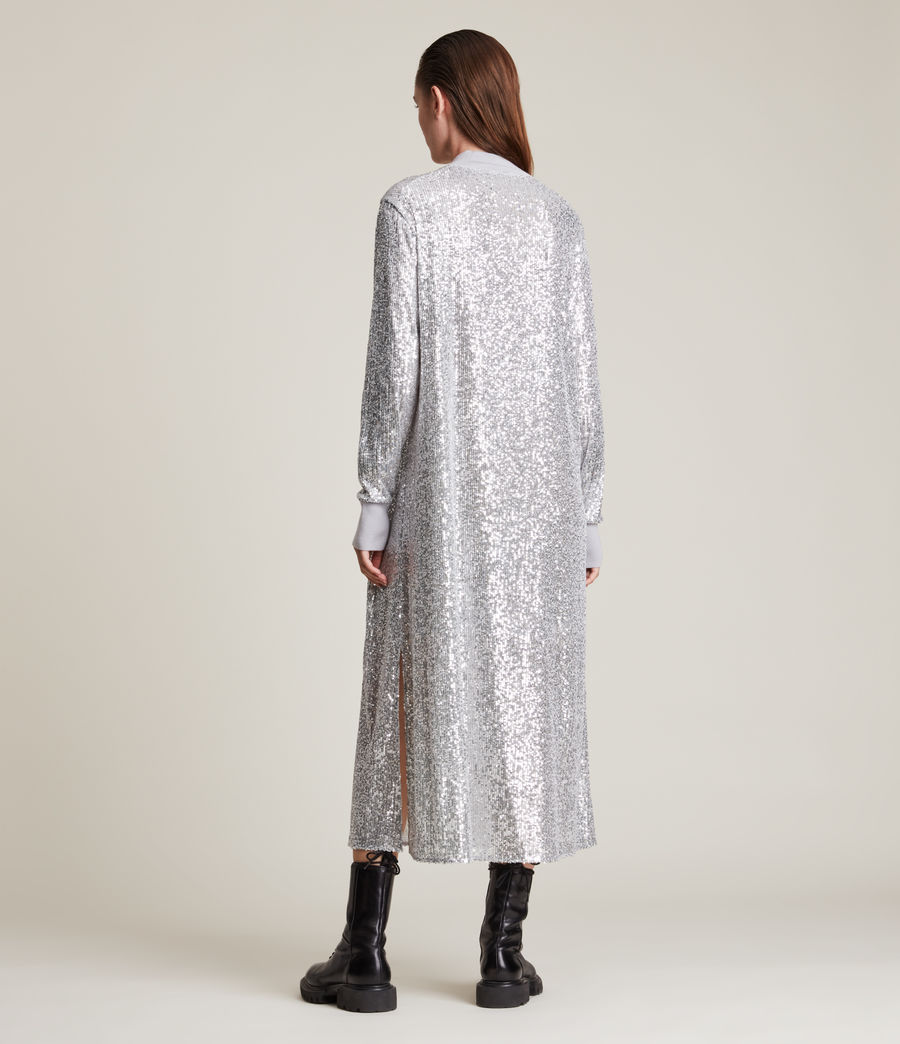 Womens Juela Sequin Dress (silver) - Image 5