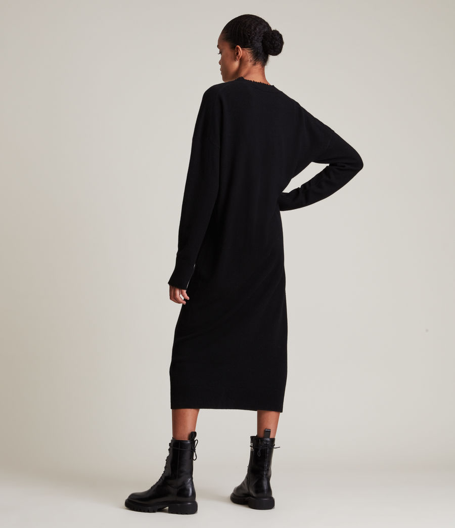 Women's Britta Cashmere Dress (black) - Image 5