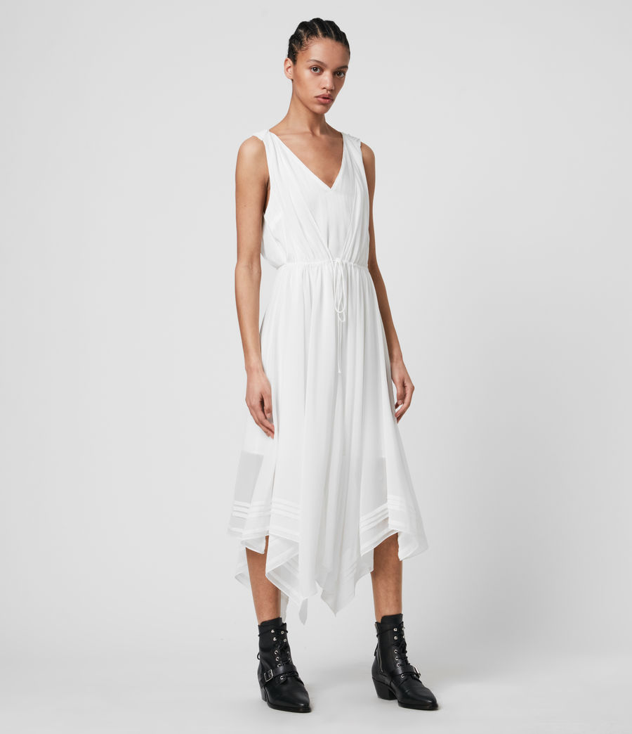 ALLSAINTS UK: Womens Celeste Dress (chalk_white)