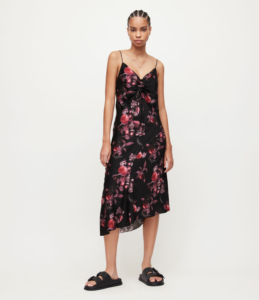 Womens Alexia Soleil Silk Blend Dress (dark_cherry_pink) - Image 1