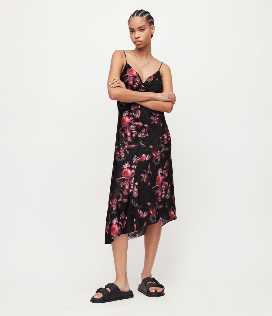 Womens Alexia Soleil Silk Blend Dress (dark_cherry_pink) - Image 3