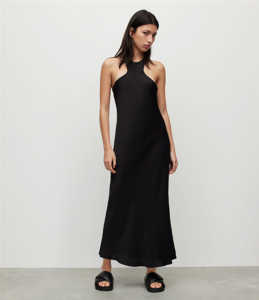 Women's Betina Slip Dress (black) - Image 3