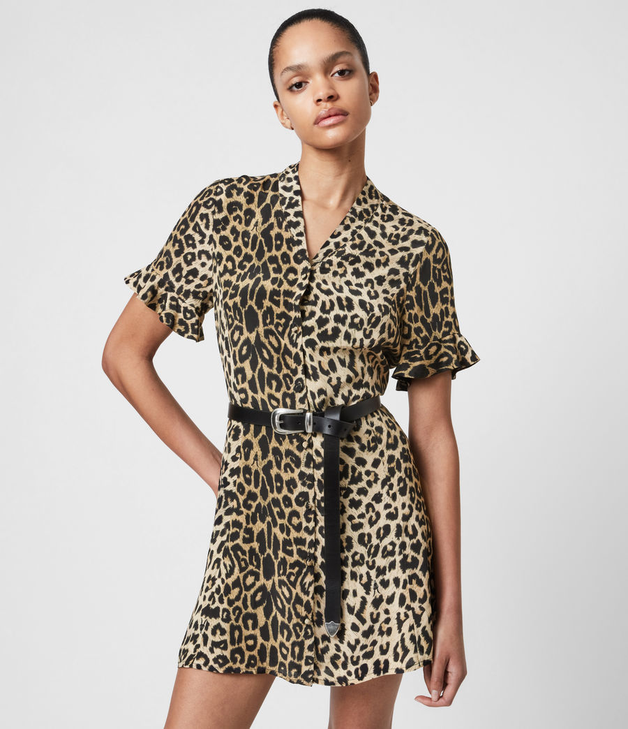 all saints leopard dress