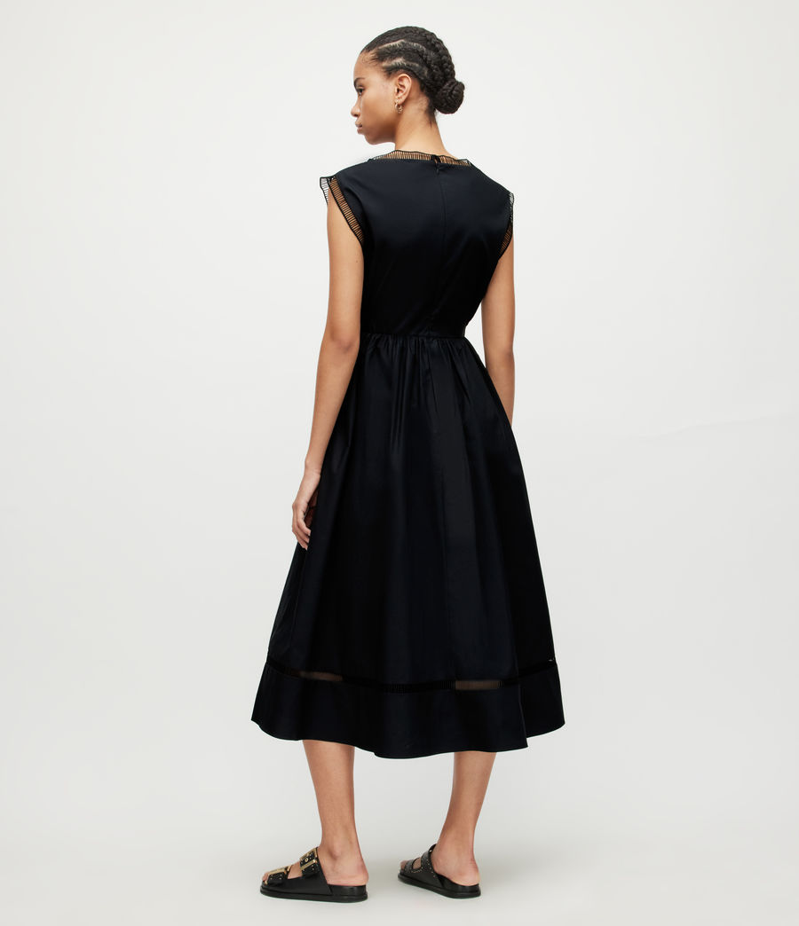 Women's Sabella Midi Dress (black) - Image 4