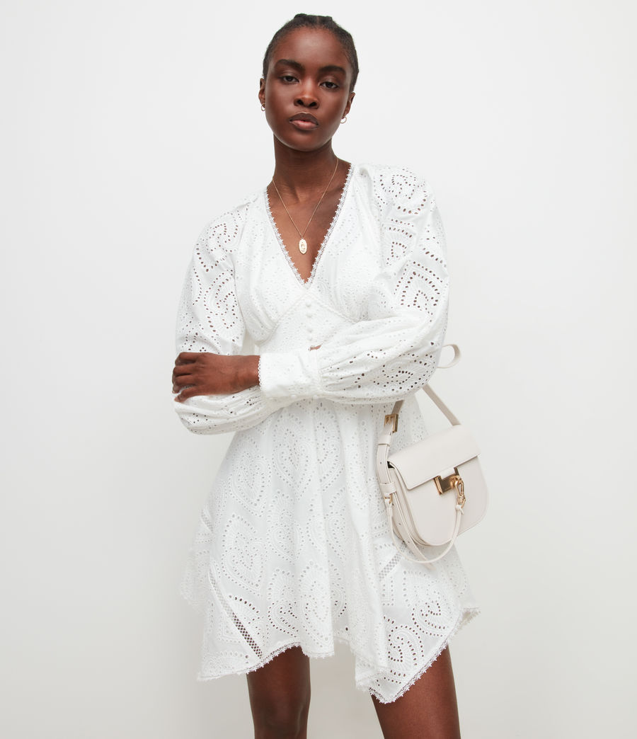 Women's Irina Broderie Mini Dress (chalk_white) - Image 1