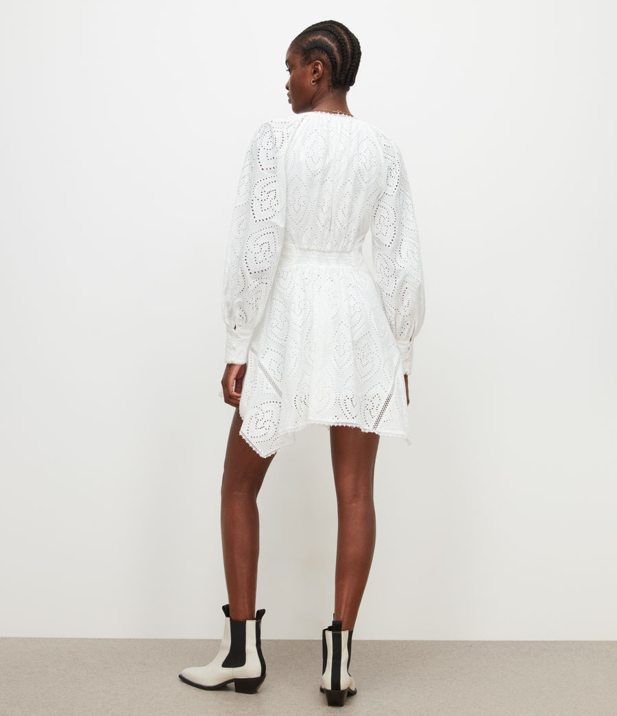 Women's Irina Broderie Mini Dress (chalk_white) - Image 5