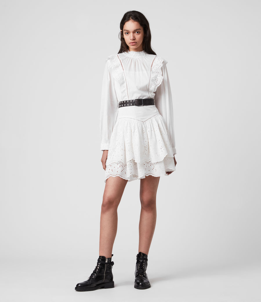 all saints ruffle dress