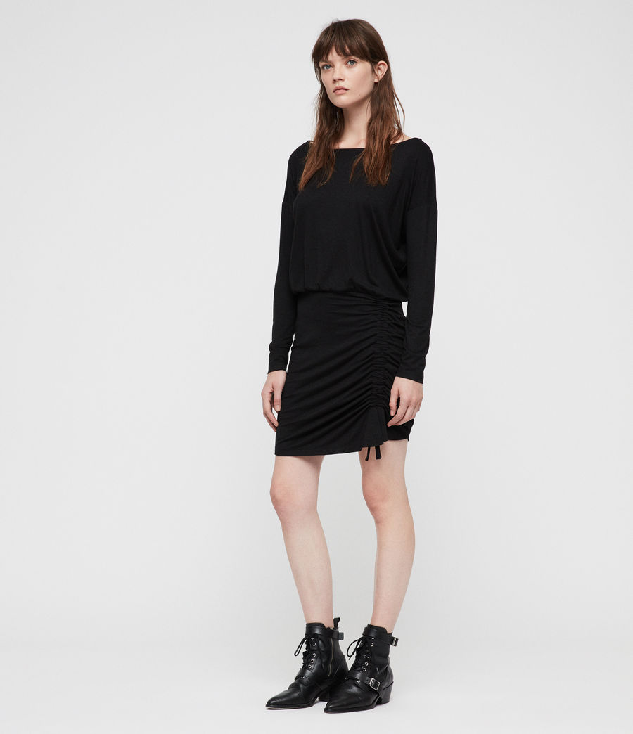 all saints ruched dress