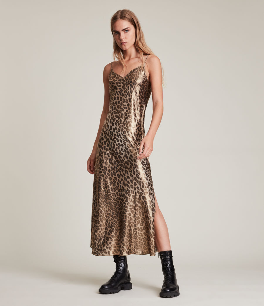 Women's Karla Leopard 2-In-1 Dress (black_copper) - Image 3