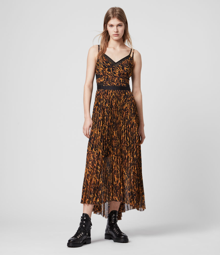ALLSAINTS UK: Womens Cora Ambient Dress (brown)