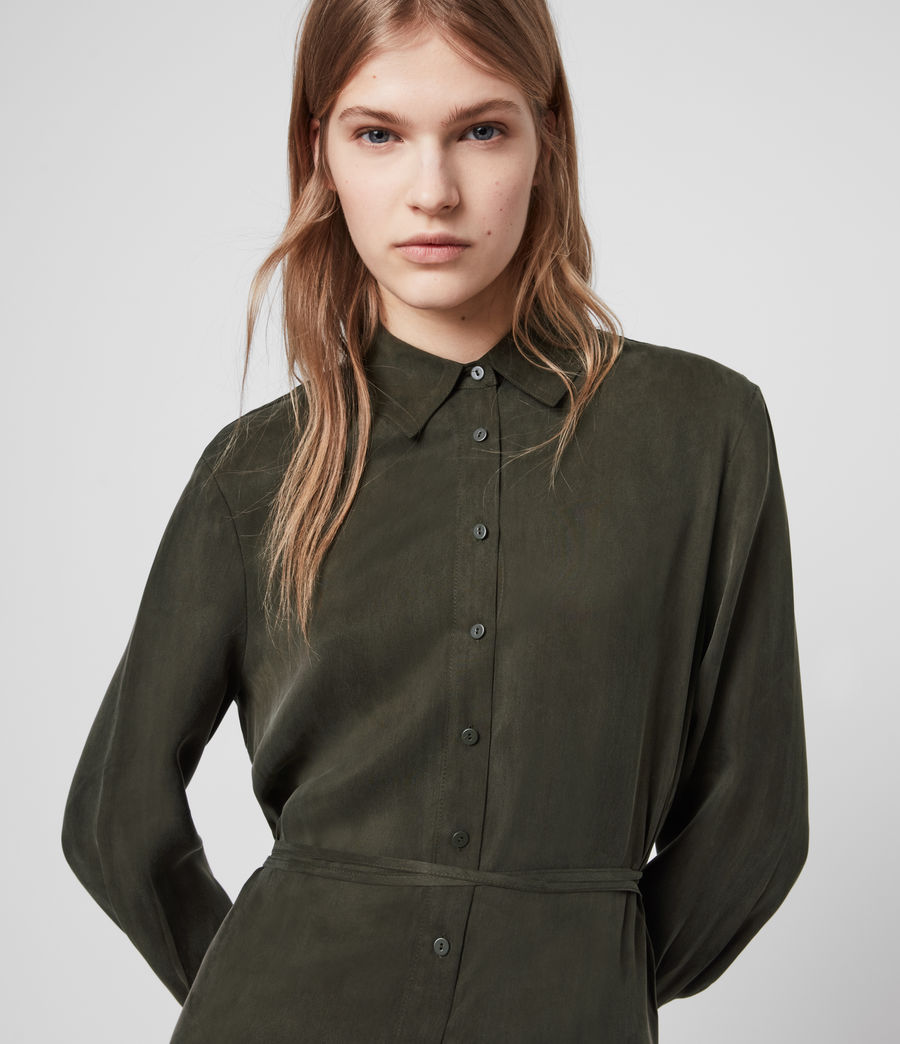 allsaints anya shirt dress