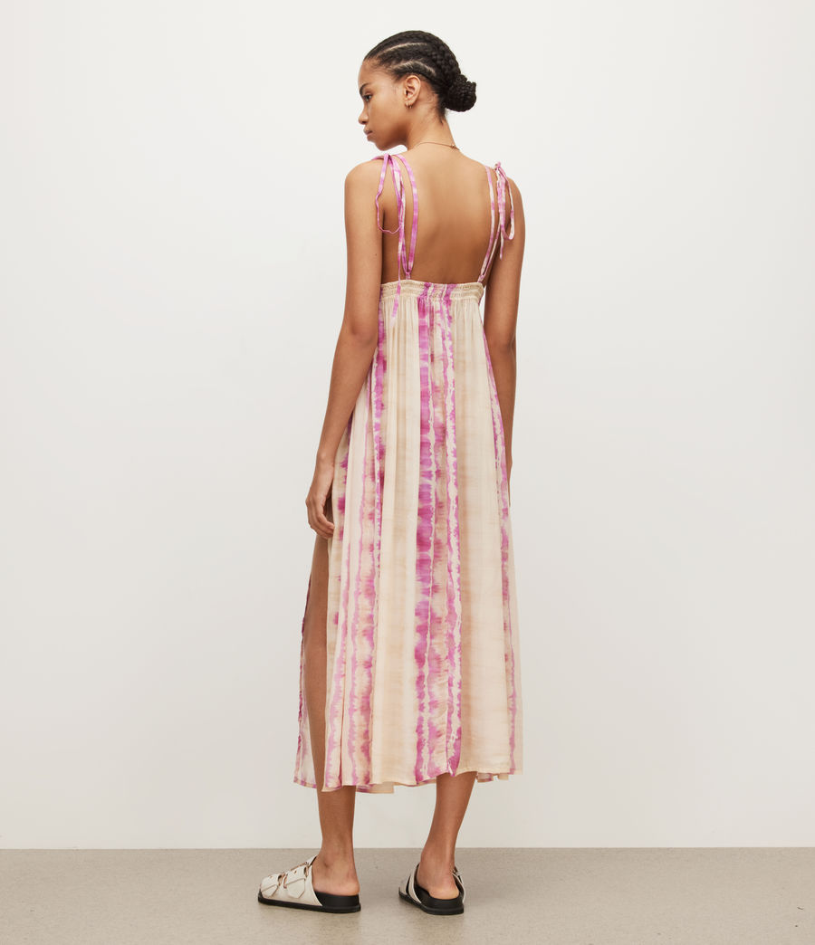Womens Rosa Marea Tie Dye Print Dress (pink) - Image 5