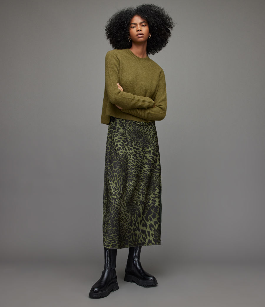 ALLSAINTS UK: Womens Tiana Kiku 2-In-1 Dress (khaki_green)