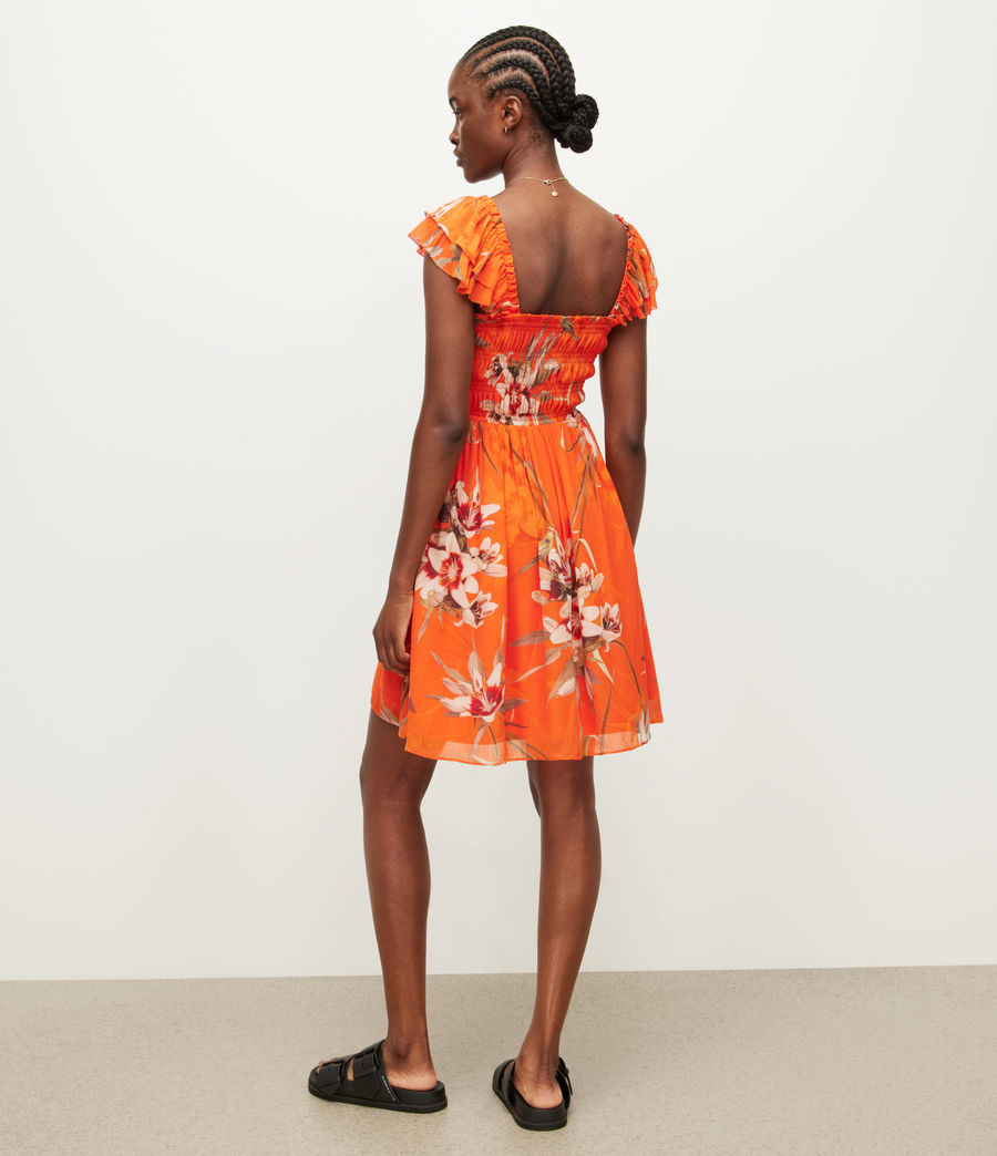 Femmes Malika Dorada Mini Dress (flame_orange) - Image 5