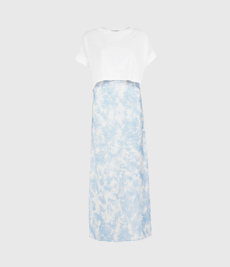 white cotton dress for tie dye