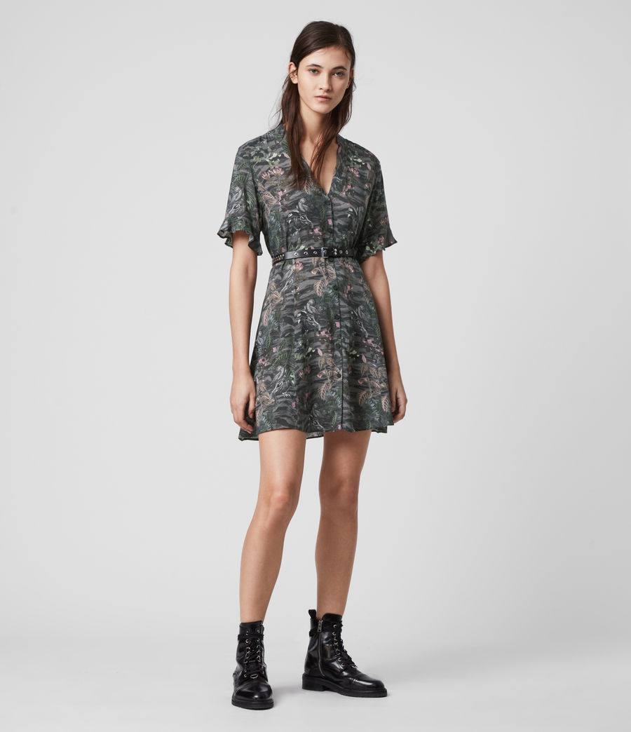 all saints animal print dress