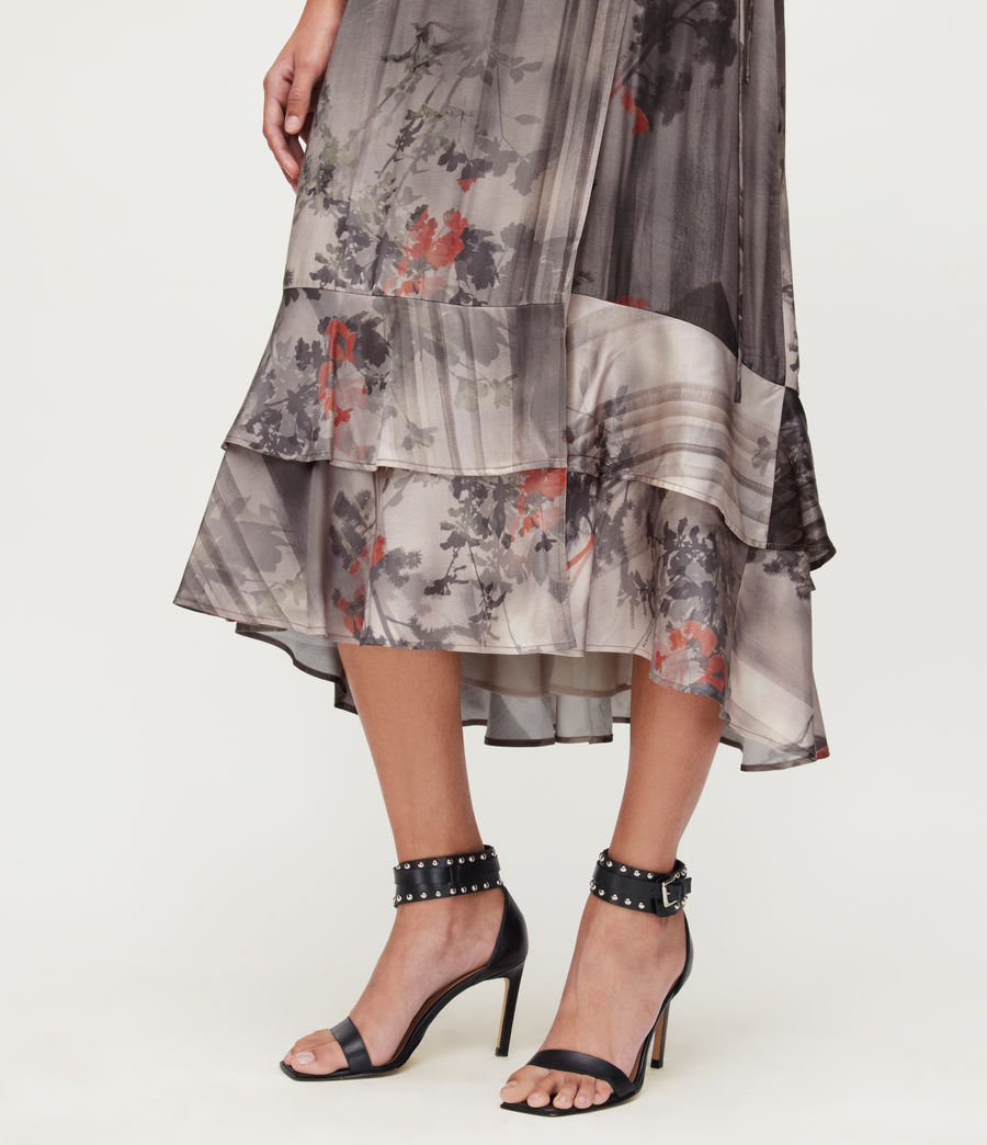 Women's Delana Koura Silk Blend Dress (shadow_grey) - Image 3