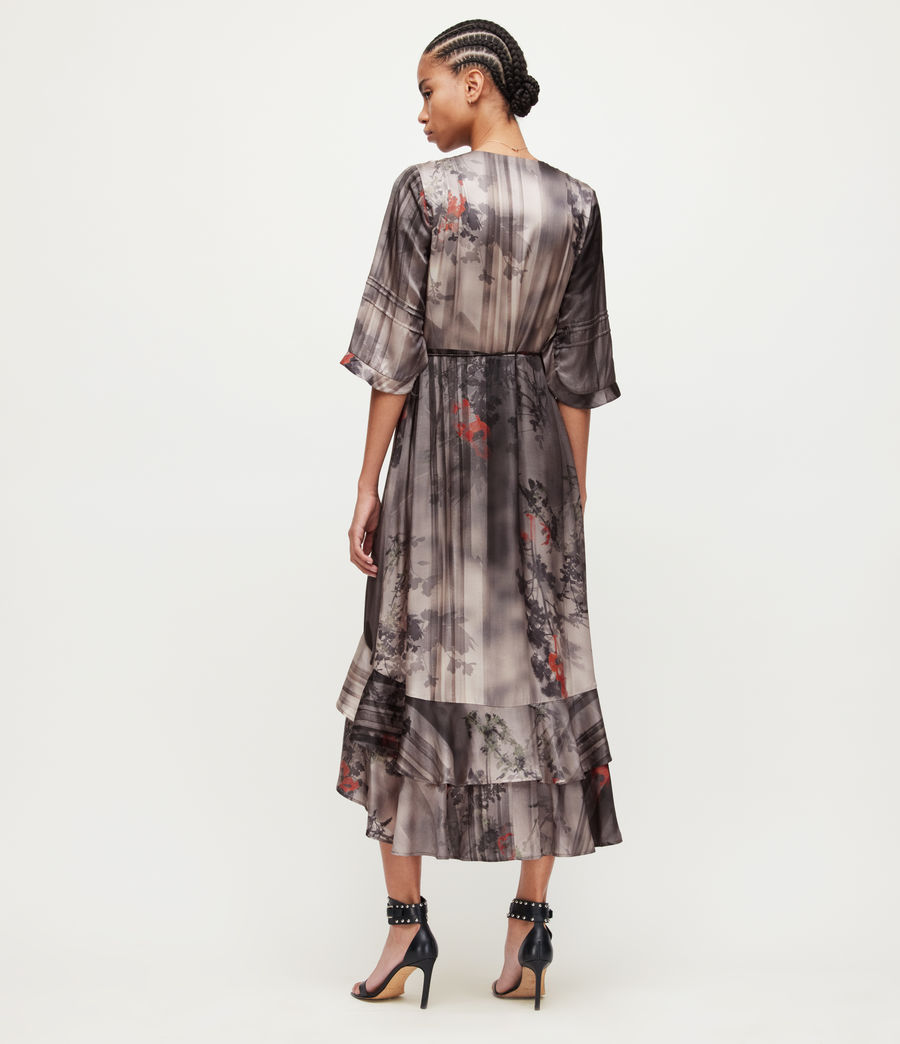 Women's Delana Koura Silk Blend Dress (shadow_grey) - Image 5