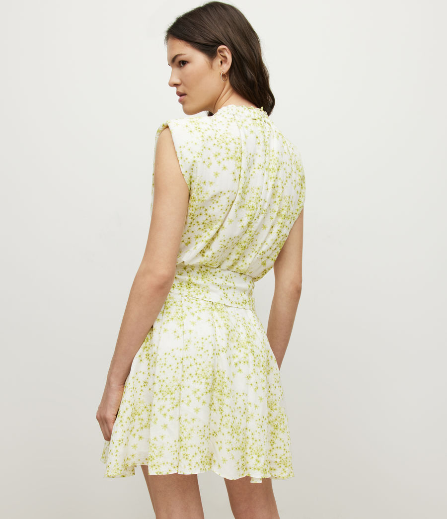 Women's Rhys Amanzi Linen Blend Mini Dress (lime_green) - Image 6