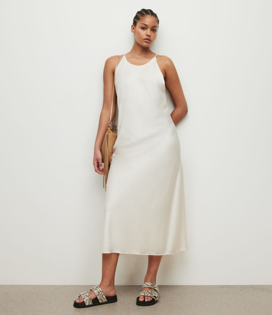 Womens Coralie Slip Dress (white) - Image 6