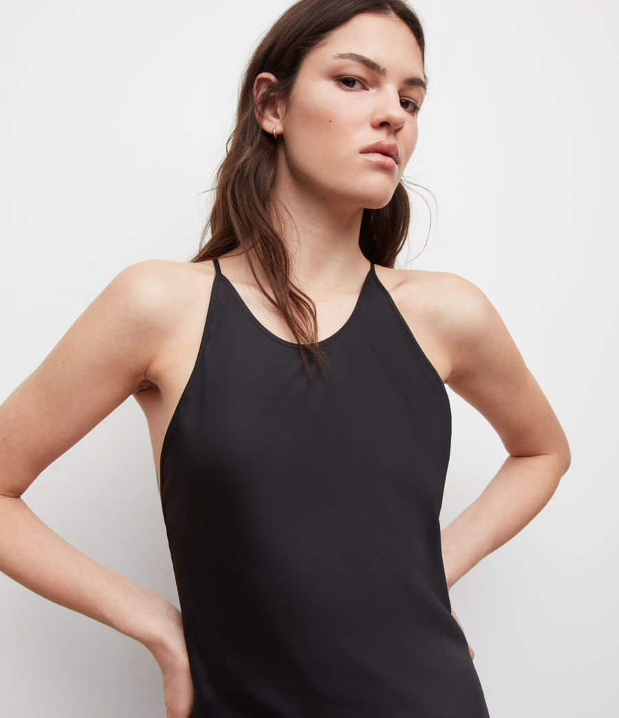 Women's Coralie Slip Dress (black) - Image 3