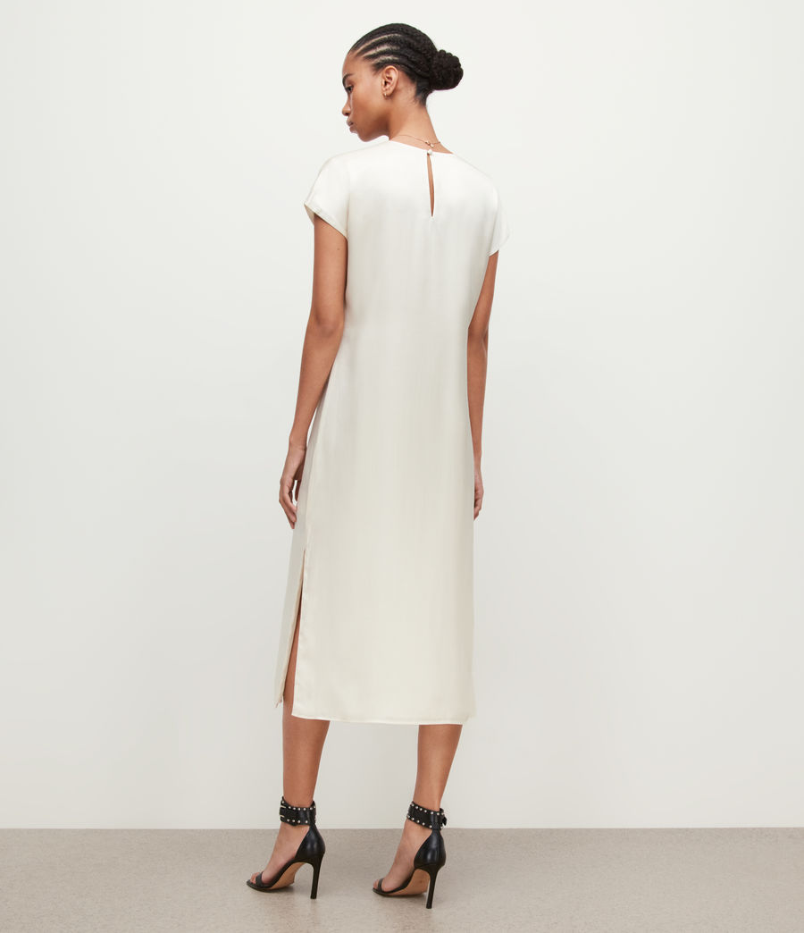 Women's Etta Silk Blend Maxi Dress (off_white) - Image 8