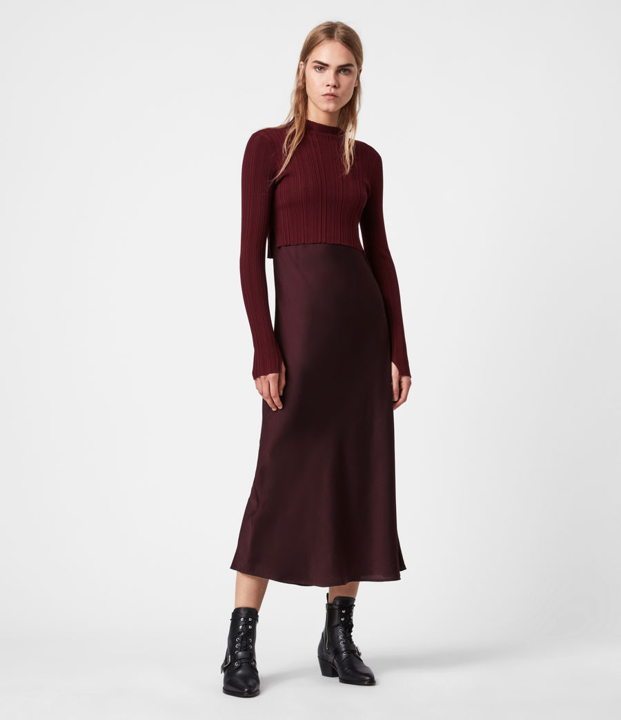 slip dress and jumper