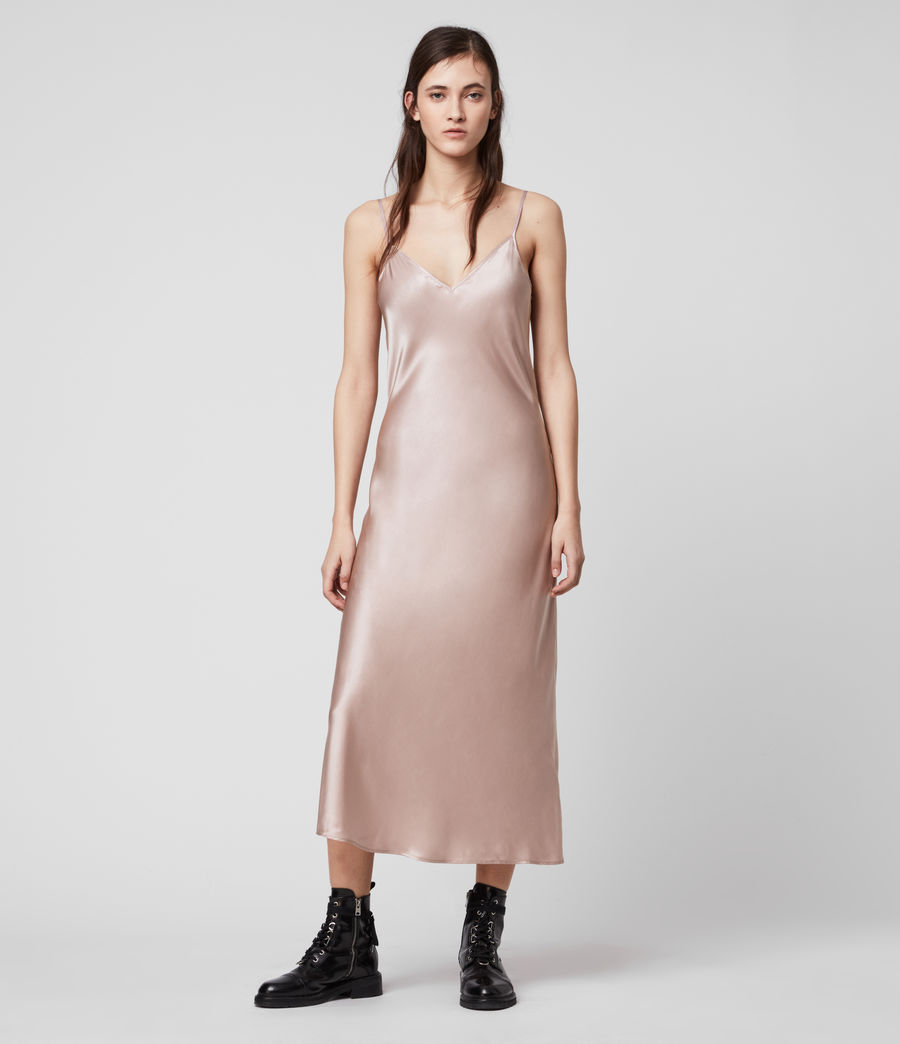 all saints satin dress