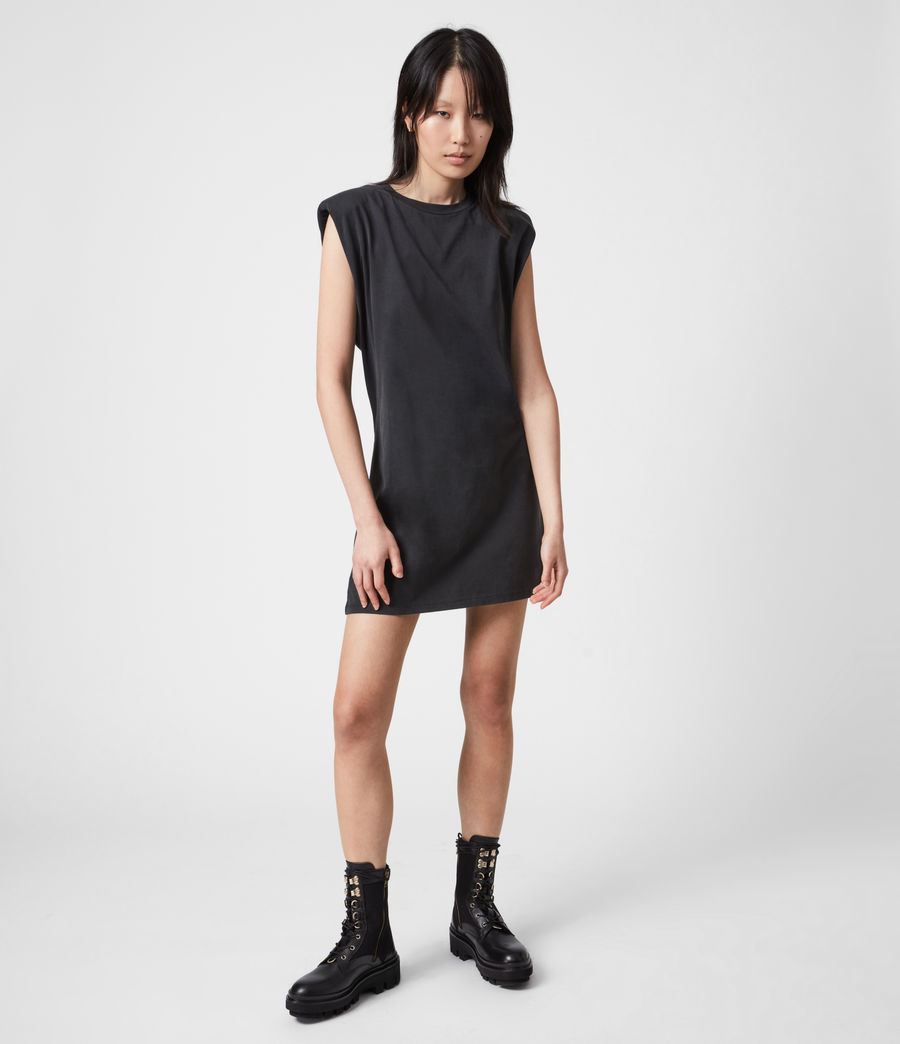 ALLSAINTS US: Womens Coni Organic Cotton Tank Dress (optic_white)