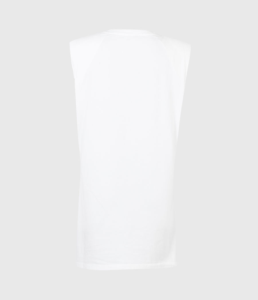 Womens Coni Organic Cotton Tank Dress (optic_white) - Image 3