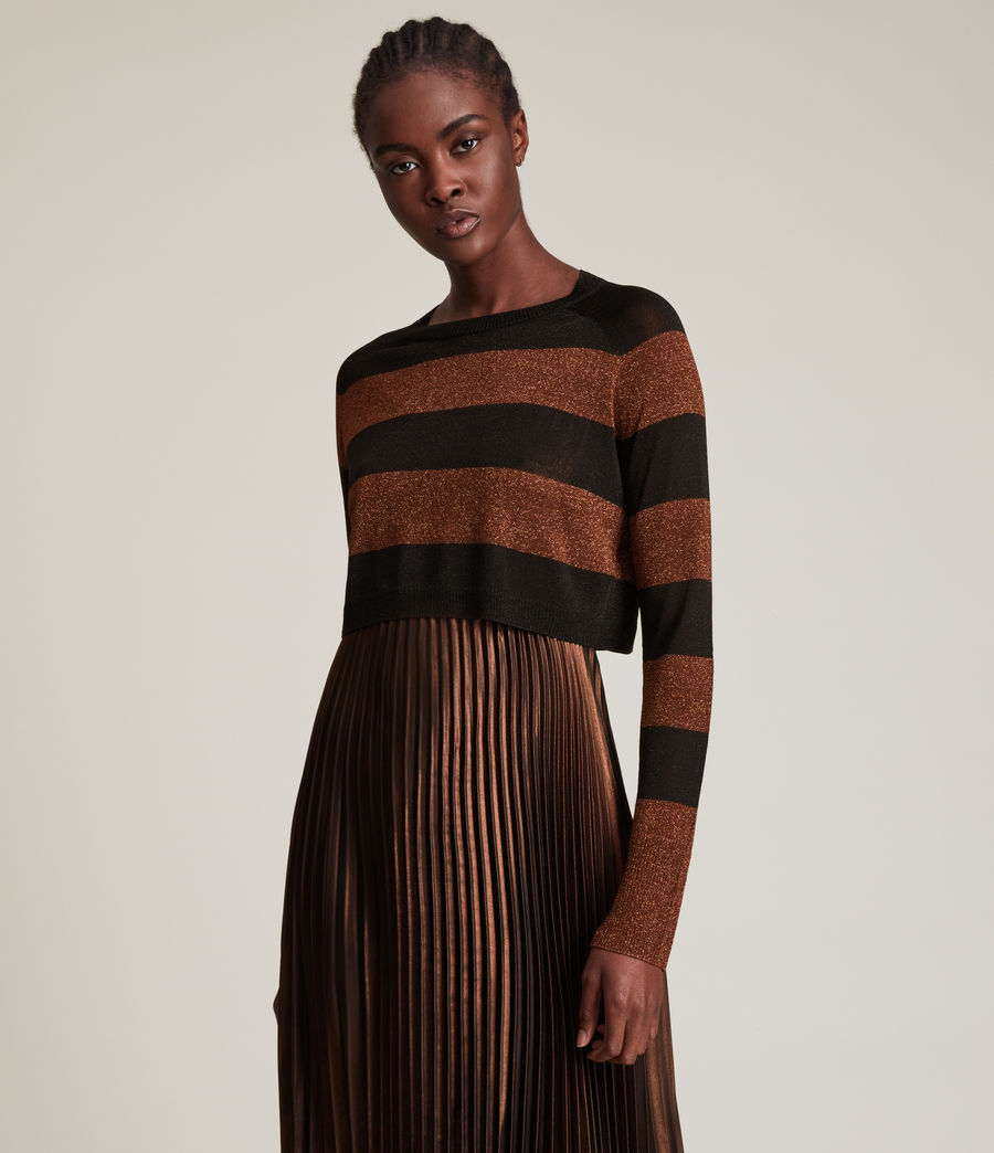 Women's Jaclyn Shine 2-In-1 Dress (black_copper) - Image 2