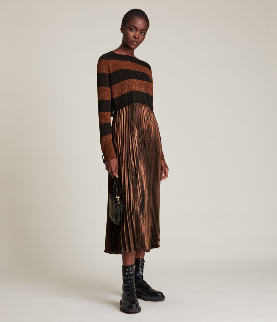 Women's Jaclyn Shine 2-In-1 Dress (black_copper) - Image 3