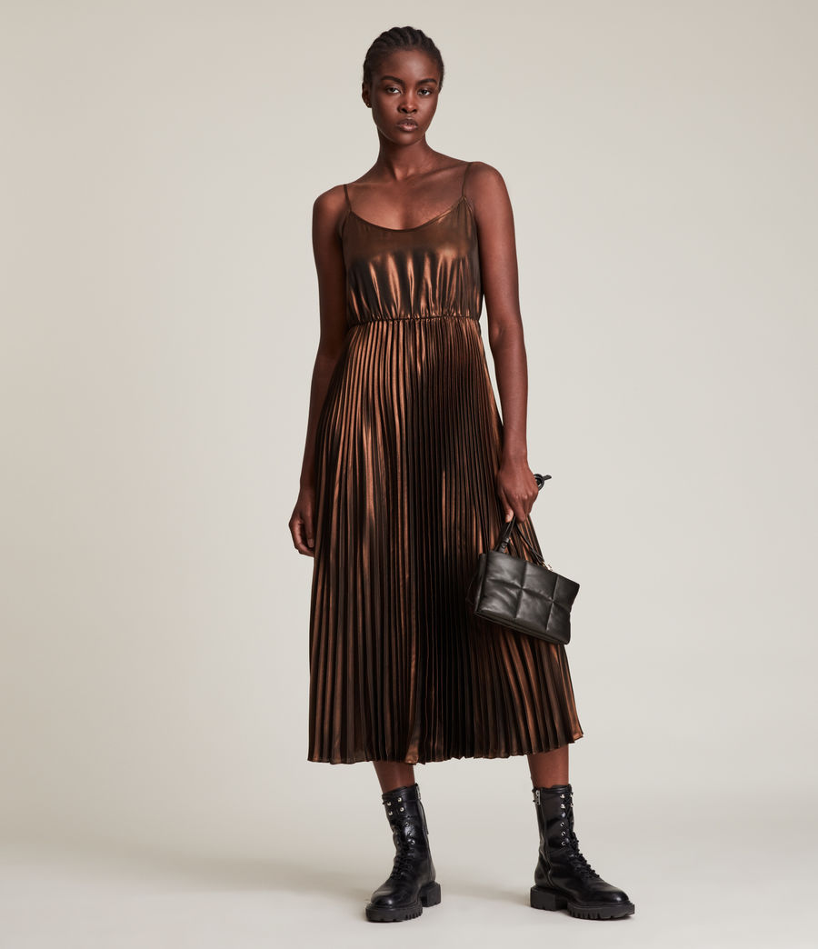 Women's Jaclyn Shine 2-In-1 Dress (black_copper) - Image 6