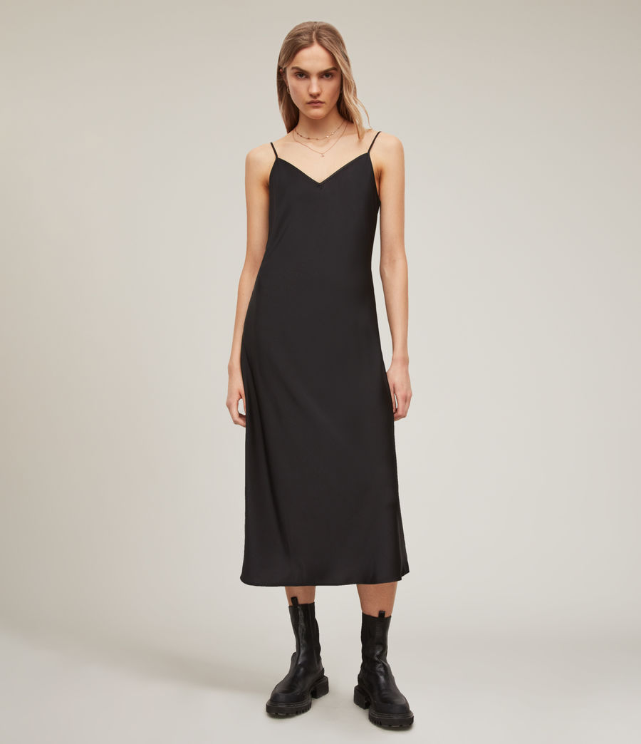 ALLSAINTS UK: Womens Tierny Corina 2-In-1 Dress (black)