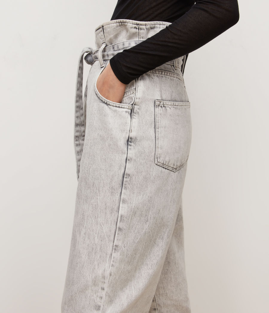 Womens Sammy High-Rise Paperbag Jeans (snow_grey) - Image 4