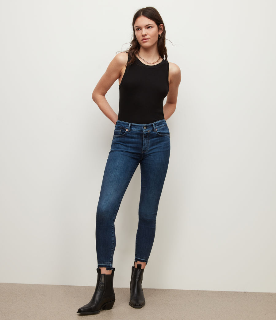 Women's Miller Mid-Rise Skinny Jeans (dark_indigo) - Image 1