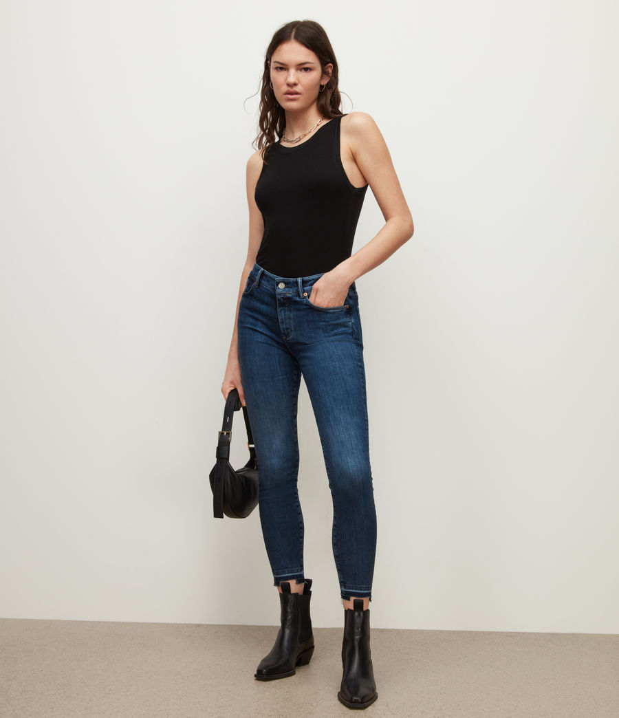 Womens Miller Mid-Rise Skinny Jeans (dark_indigo) - Image 4