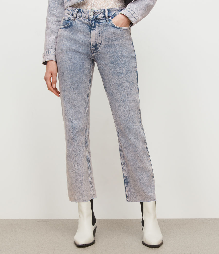 Women's Barely High Rise Cropped Bootcut Jeans (tinted_indigo) - Image 2