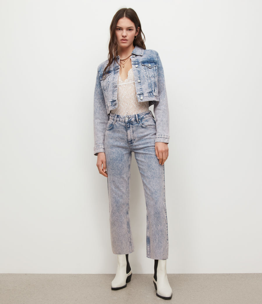 Women's Barely High Rise Cropped Bootcut Jeans (tinted_indigo) - Image 4