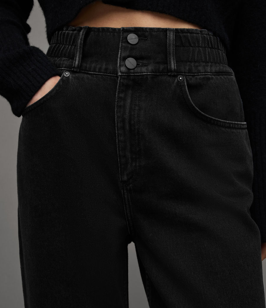 Womens Hailey High-Rise Tapered Jeans (washed_black) - Image 3