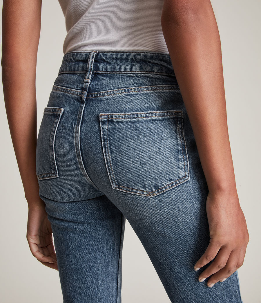 Womens Barely Step Hem High-Rise Bootcut Jeans (light_indigo) - Image 5